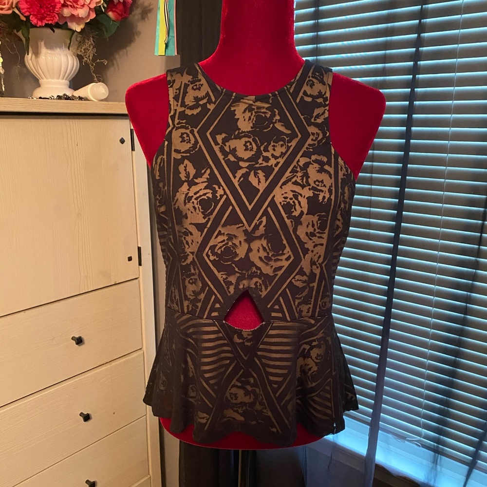 Party Top with peplum waist.